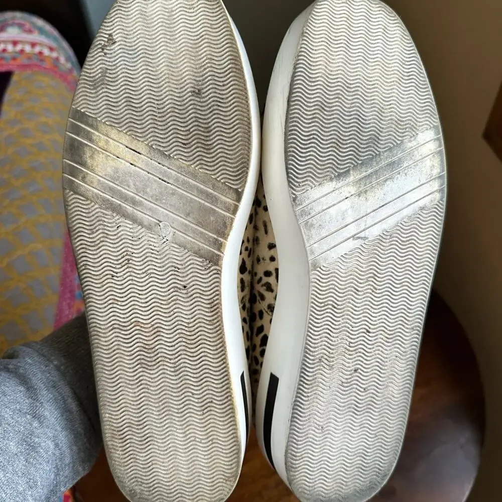 Paolo Genuine Calf Hair Animal Print Platform Slip-Ons | Streetwear Chic sz 7.5